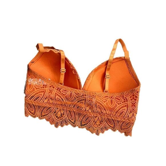 Frederick’s of Hollywood Haley All Over Lace Bralette Desert Sun NWT L - Picture 6 of 6